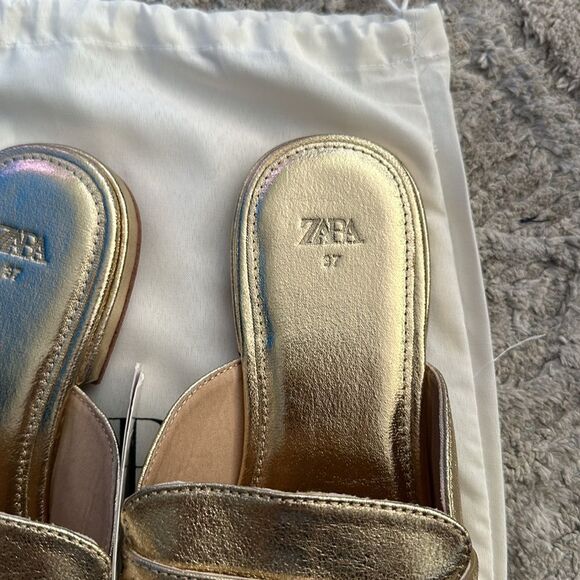 ZARA Kids | Gold | METALLIC VAMP MULES - Picture 8 of 8